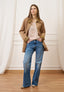 Giubbino con inserti ecopelle - BEIGE