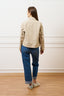 Giubbino con colletto a coste - BEIGE
