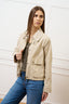 Giubbino con colletto a coste - BEIGE