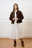 Giubbino in pelle scamosciata - MARRONE