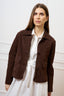 Giubbino in pelle scamosciata - MARRONE
