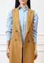 Cappotto lungo smanicato - CAMMELLO