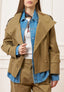 Trench corto con cintura - FANGO