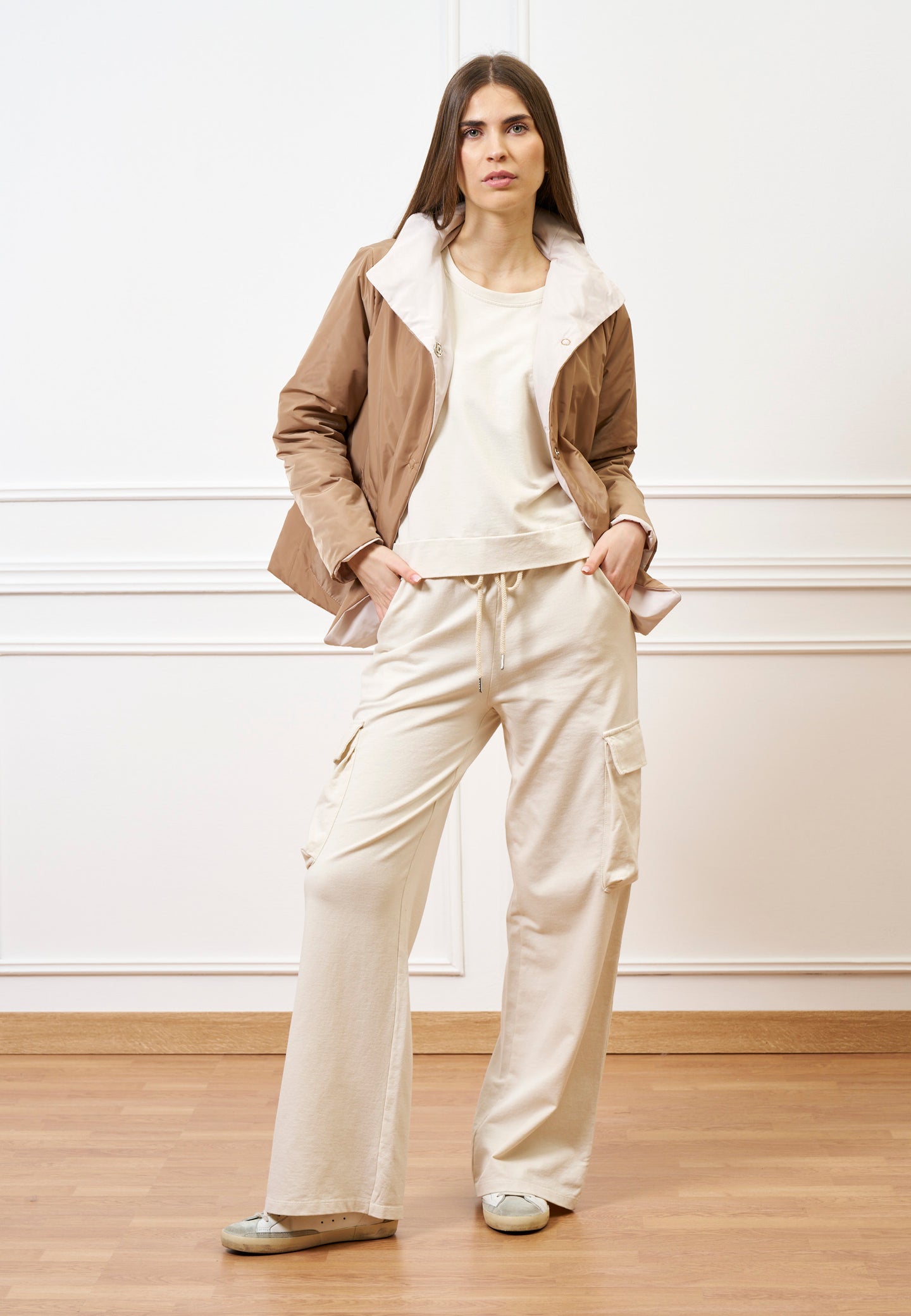 Giubbino imbottito reversibile - BEIGE