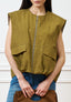 Giubbino smanicato in cotone - MILITARE