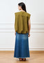 Giubbino smanicato in cotone - MILITARE