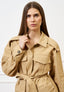 Giacca sahariana con cintura - BEIGE
