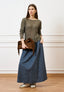Maglia in cotone lavorata - MILITARE
