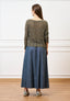 Maglia in cotone lavorata - MILITARE