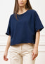 Felpa maniche corte raglan  - BLU