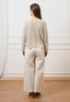 Maglia in misto lino  - BEIGE