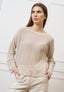 Maglia in misto lino  - BEIGE
