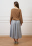 Maglia a scatola con rouches - NOCCIOLA