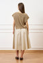 Maglia gilet con scollo profondo - BEIGE