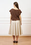 Maglia gilet con scollo profondo - MARRONE