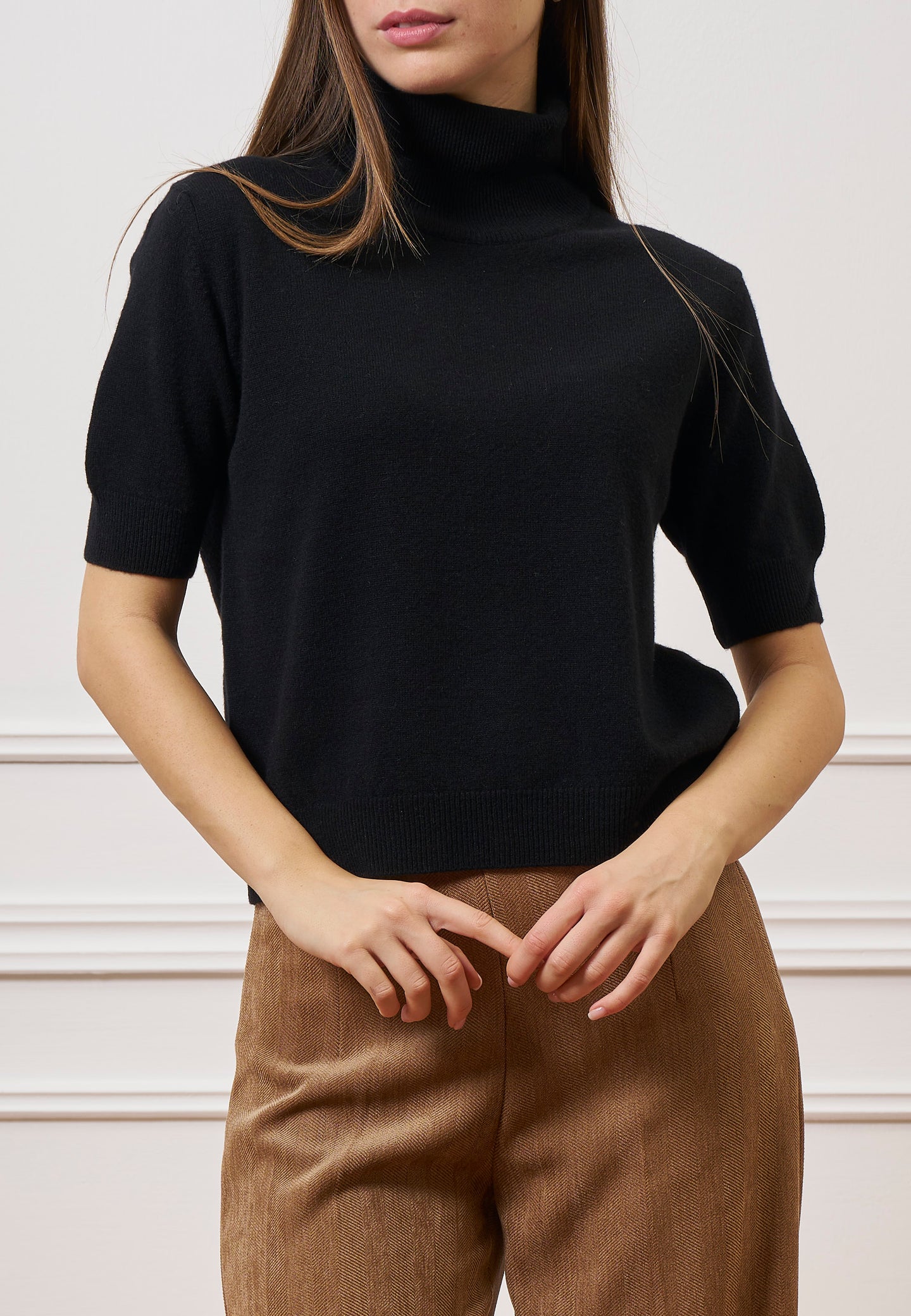 Maglia a maniche corte in lana