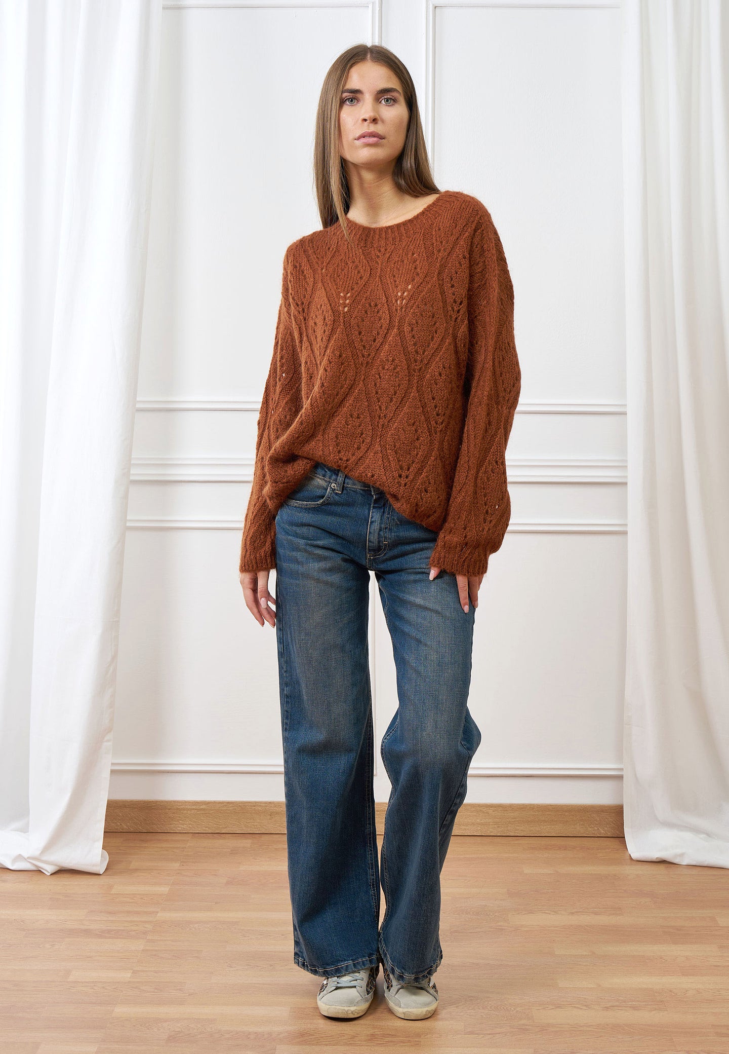 Maglia a motivo traforato