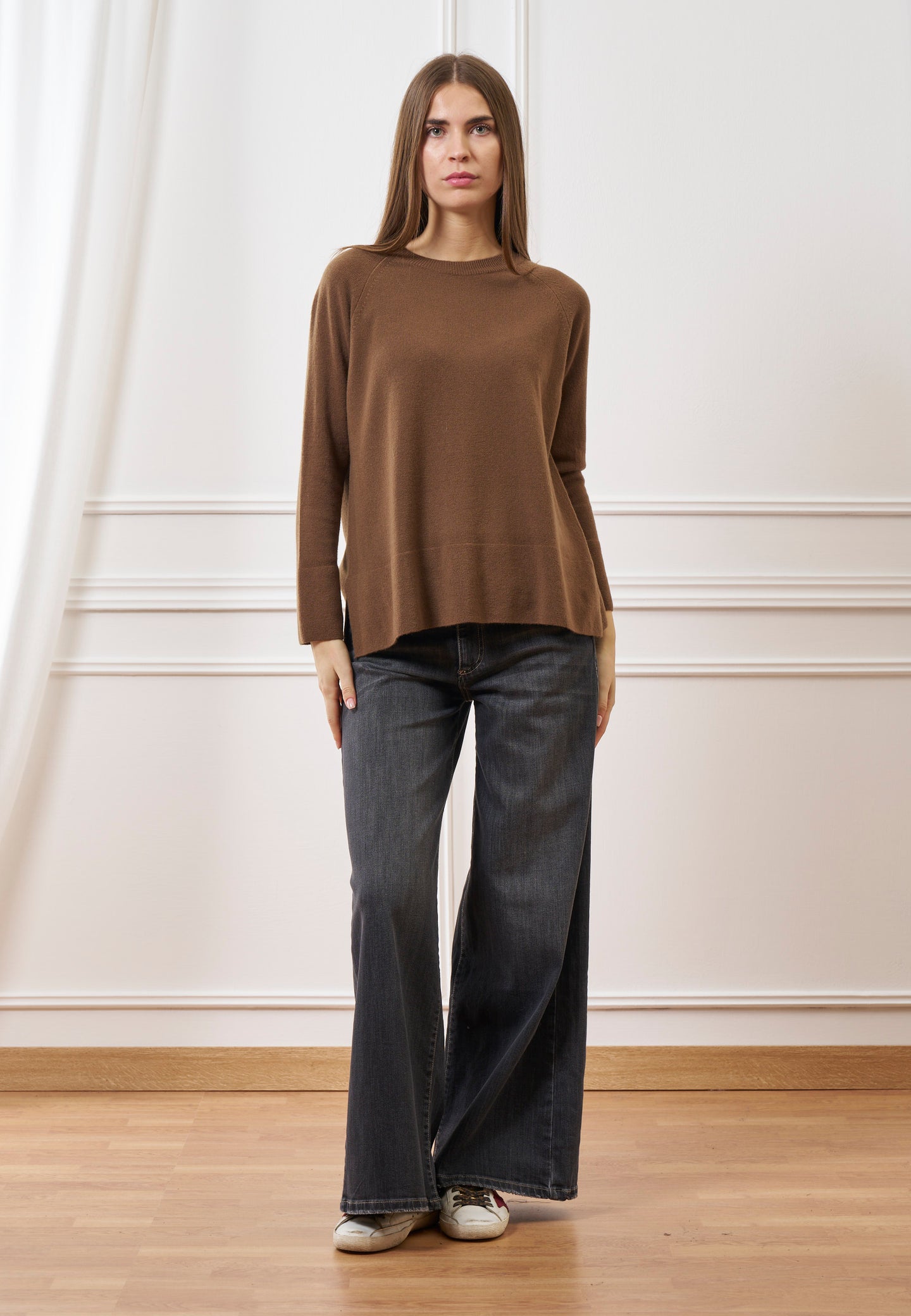 Maglia con maniche raglan in lana