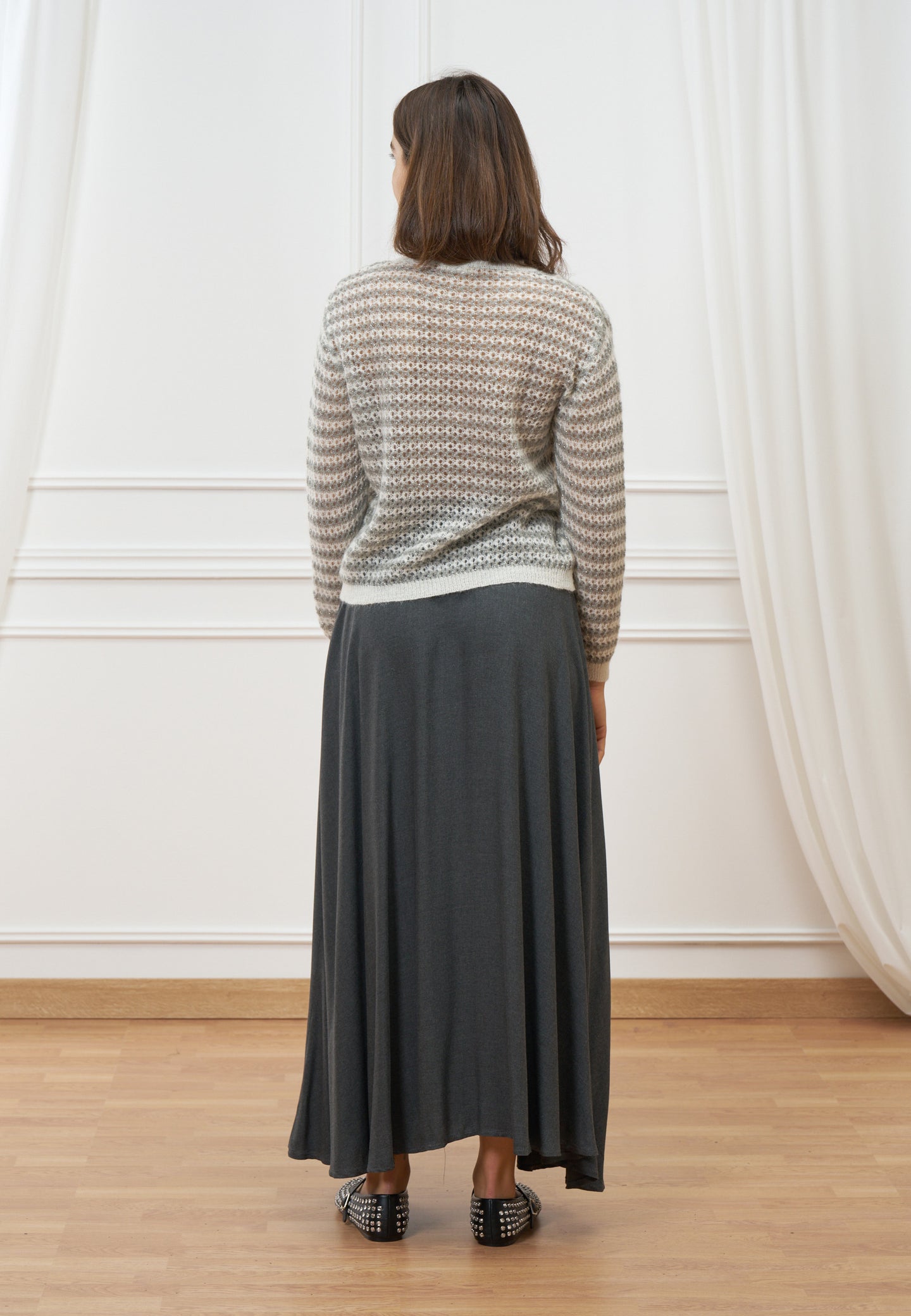 Maglia con motivo lurex in rilievo