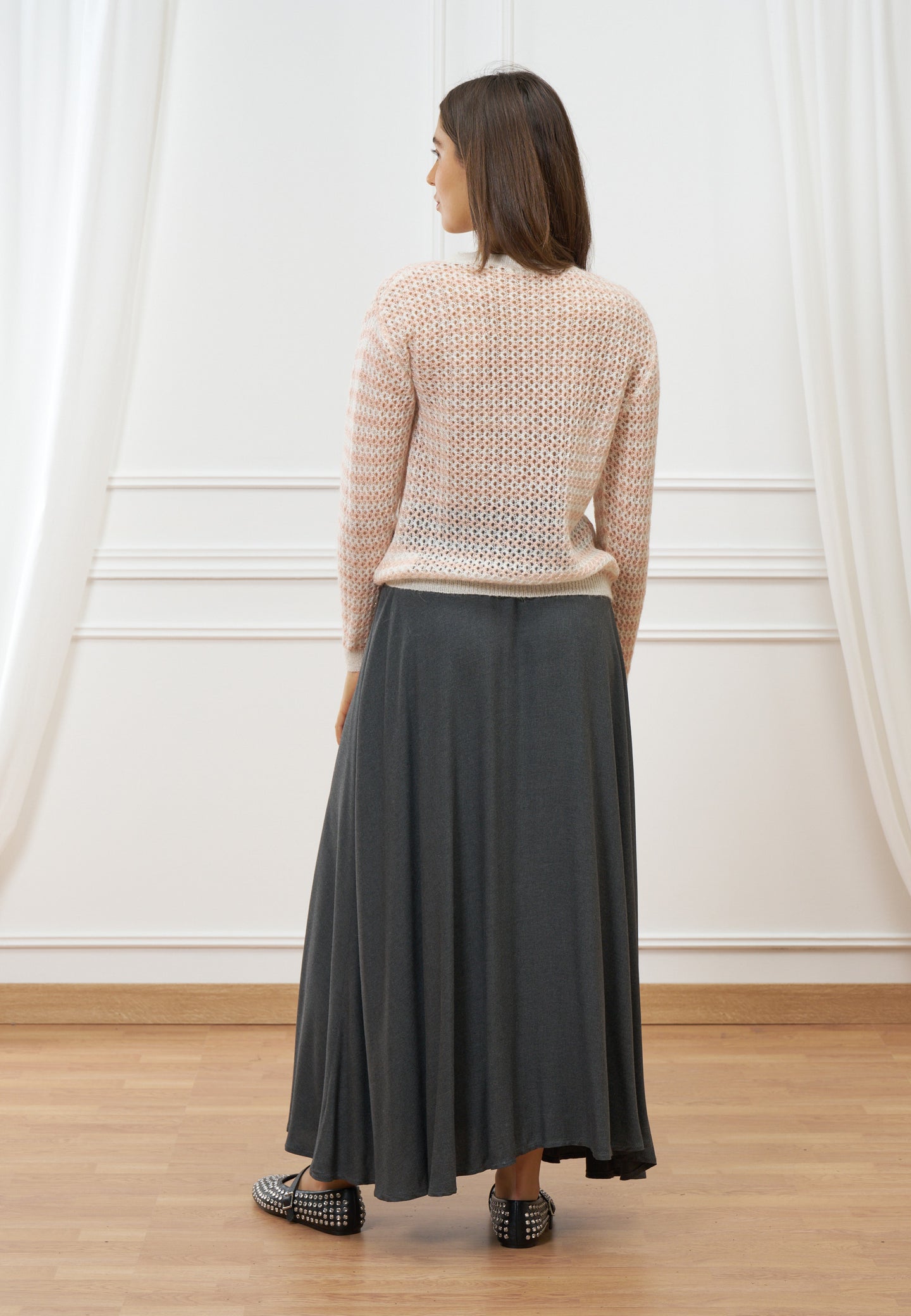 Maglia con motivo lurex in rilievo