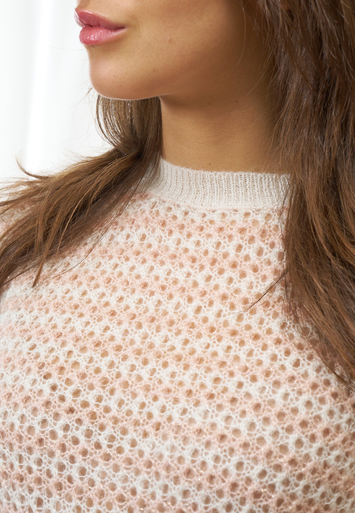 Maglia con motivo lurex in rilievo