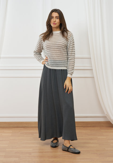 Maglia con motivo lurex in rilievo