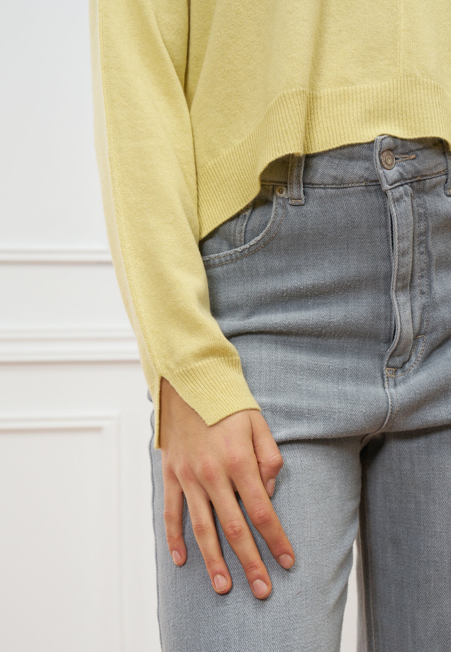 Maglia con nervature in lana