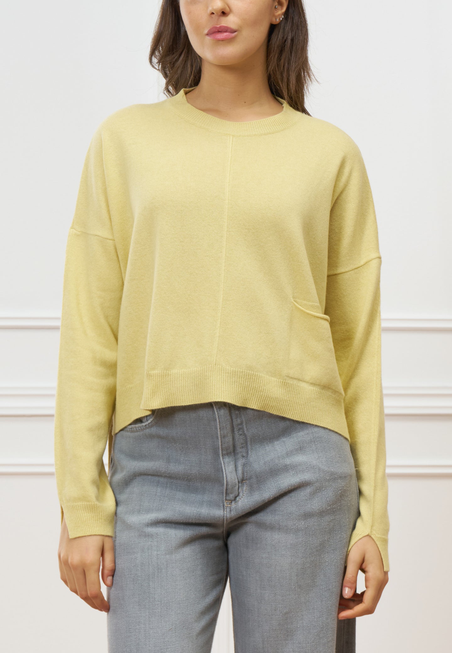 Maglia con nervature in lana