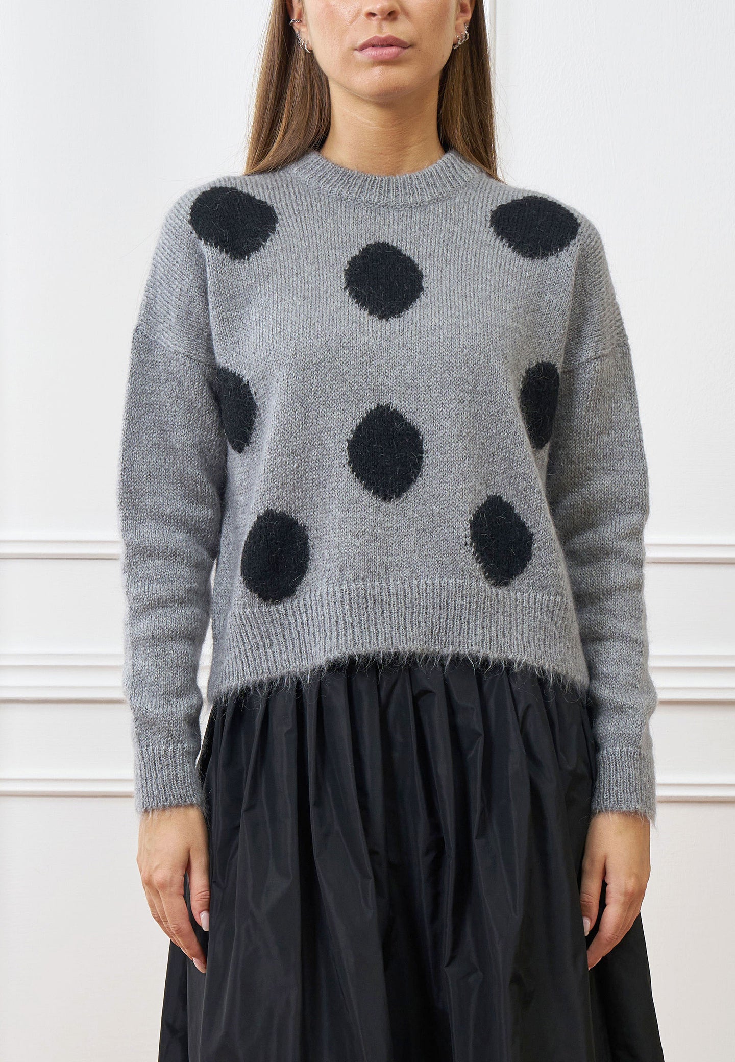 Maglia con pois a contrasto