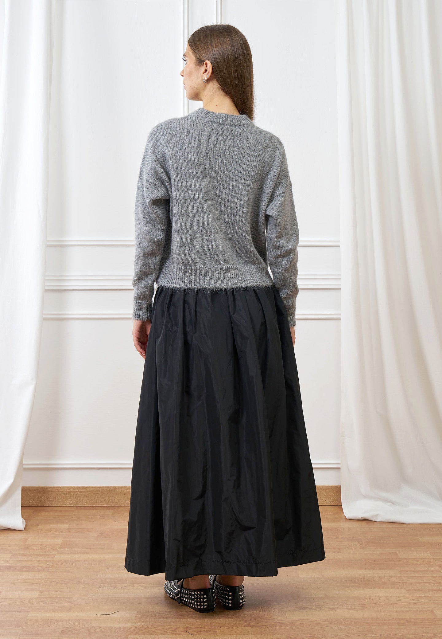 Maglia con pois a contrasto