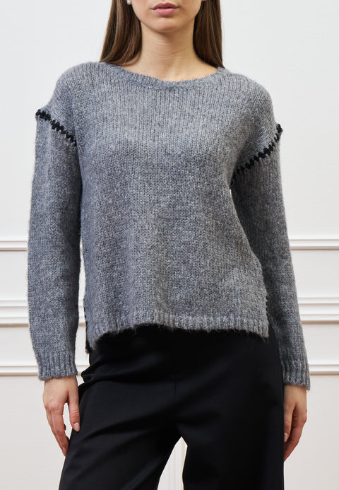 Maglia con profili a contrasto