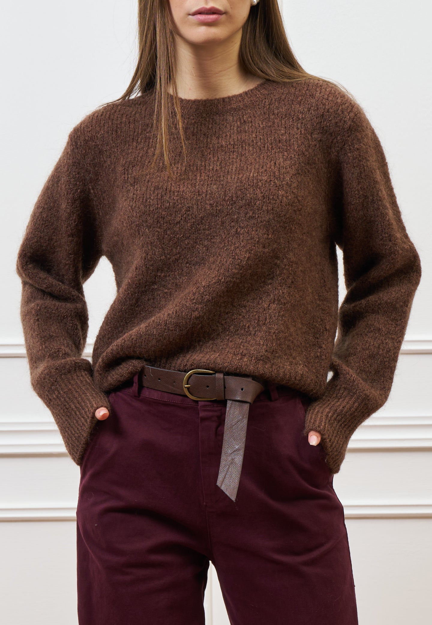 Maglia girocollo in mohair