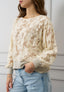 Maglia in pizzo bordi lurex