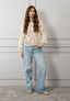 Maglia in pizzo bordi lurex