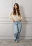 Maglia in pizzo bordi lurex