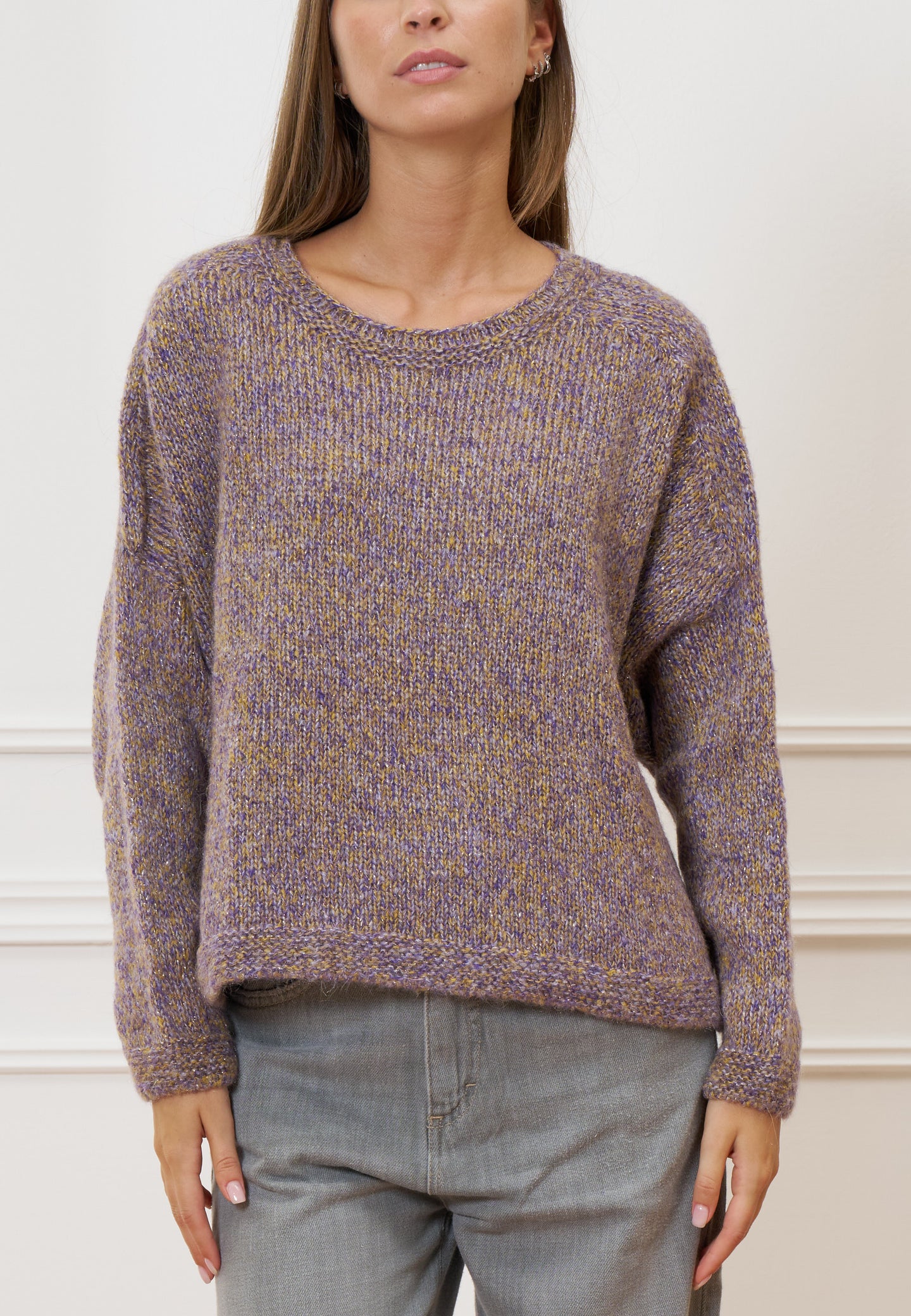 Maglia mohair effetto melange