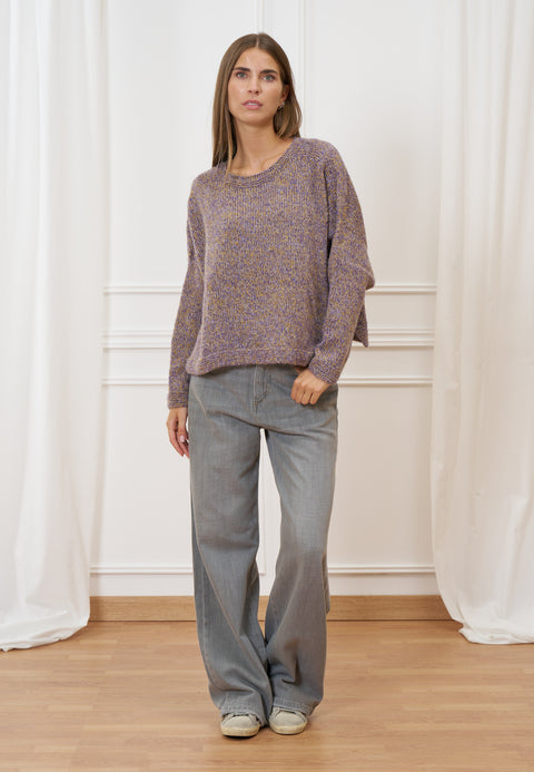 Maglia mohair effetto melange