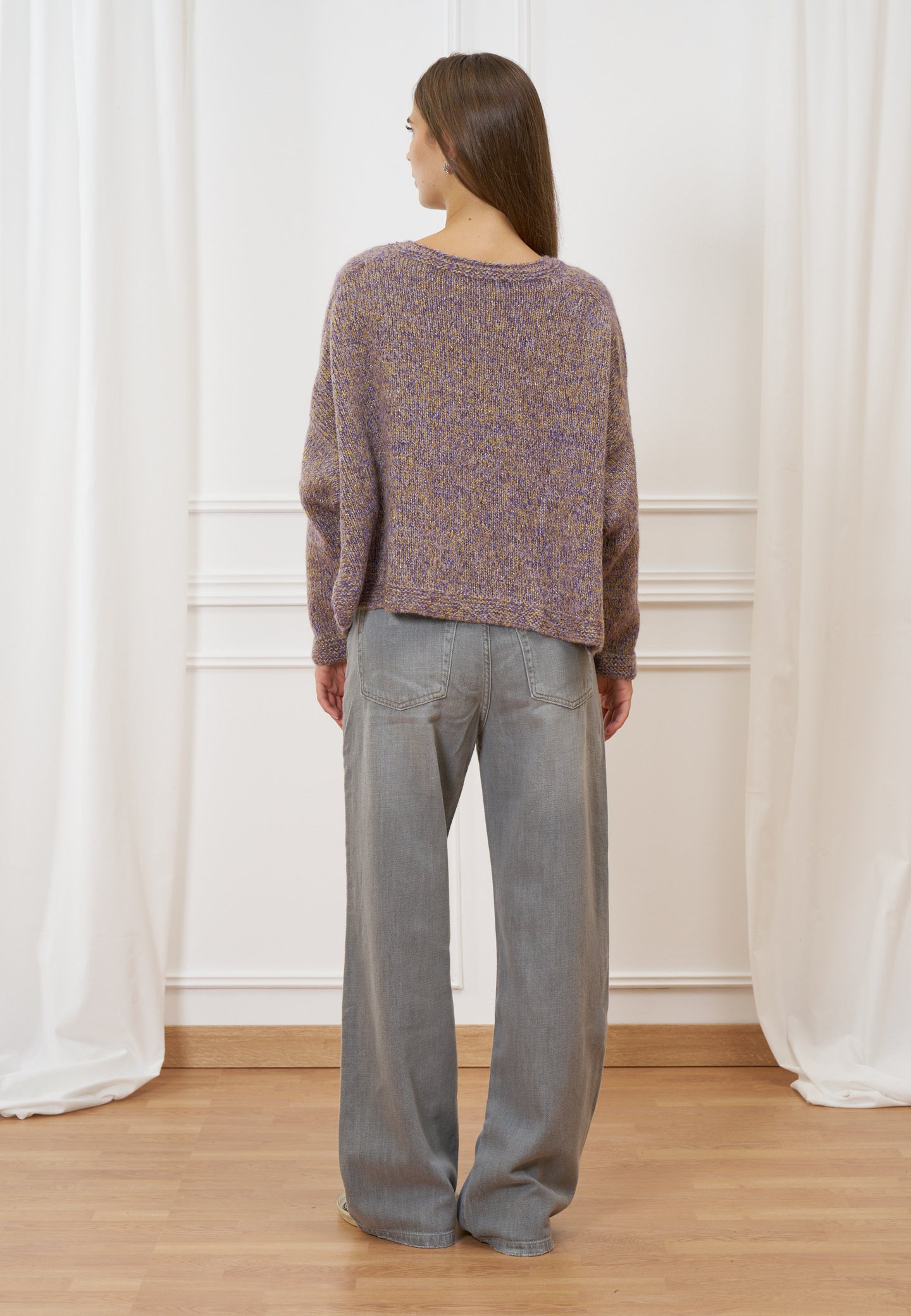 Maglia mohair effetto melange