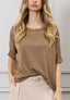 Maglia over lurex manica corta