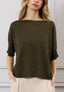 Maglia over lurex manica corta