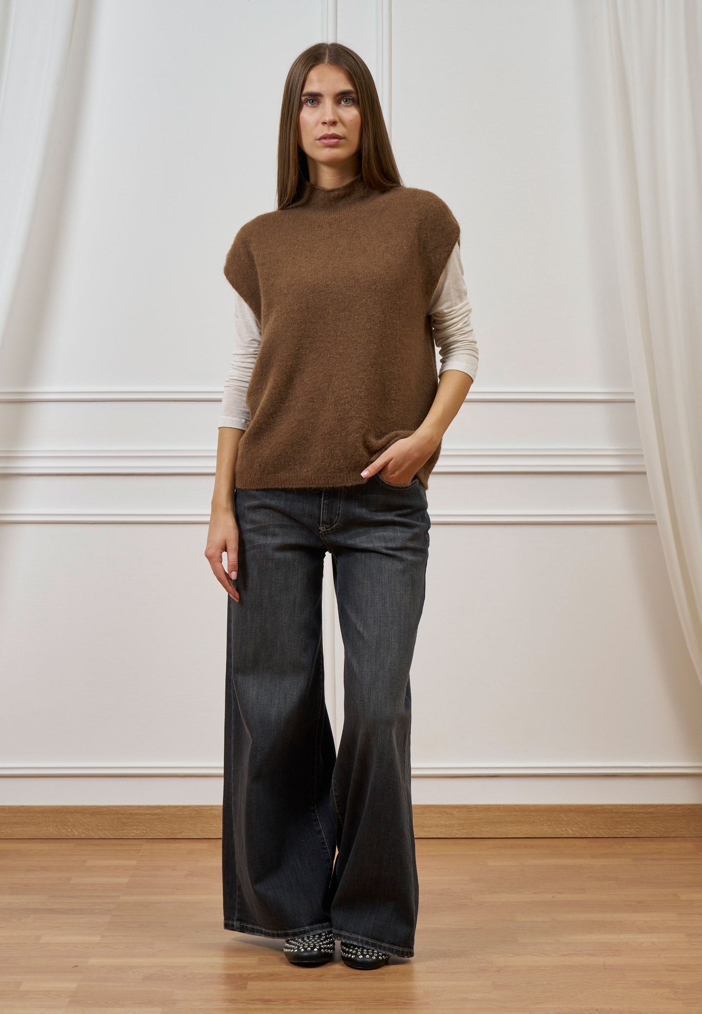 Maglia over smanicata