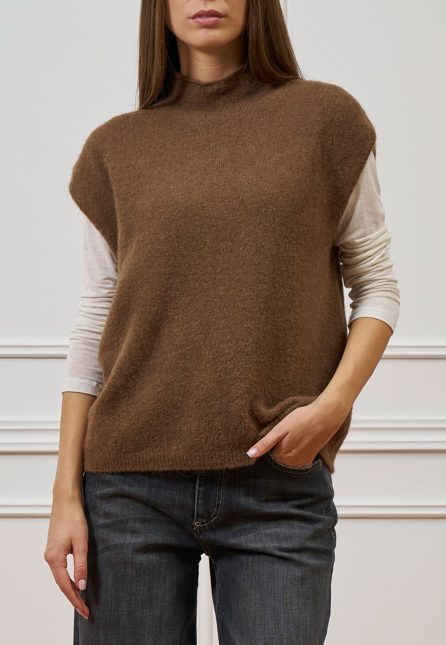 Maglia over smanicata