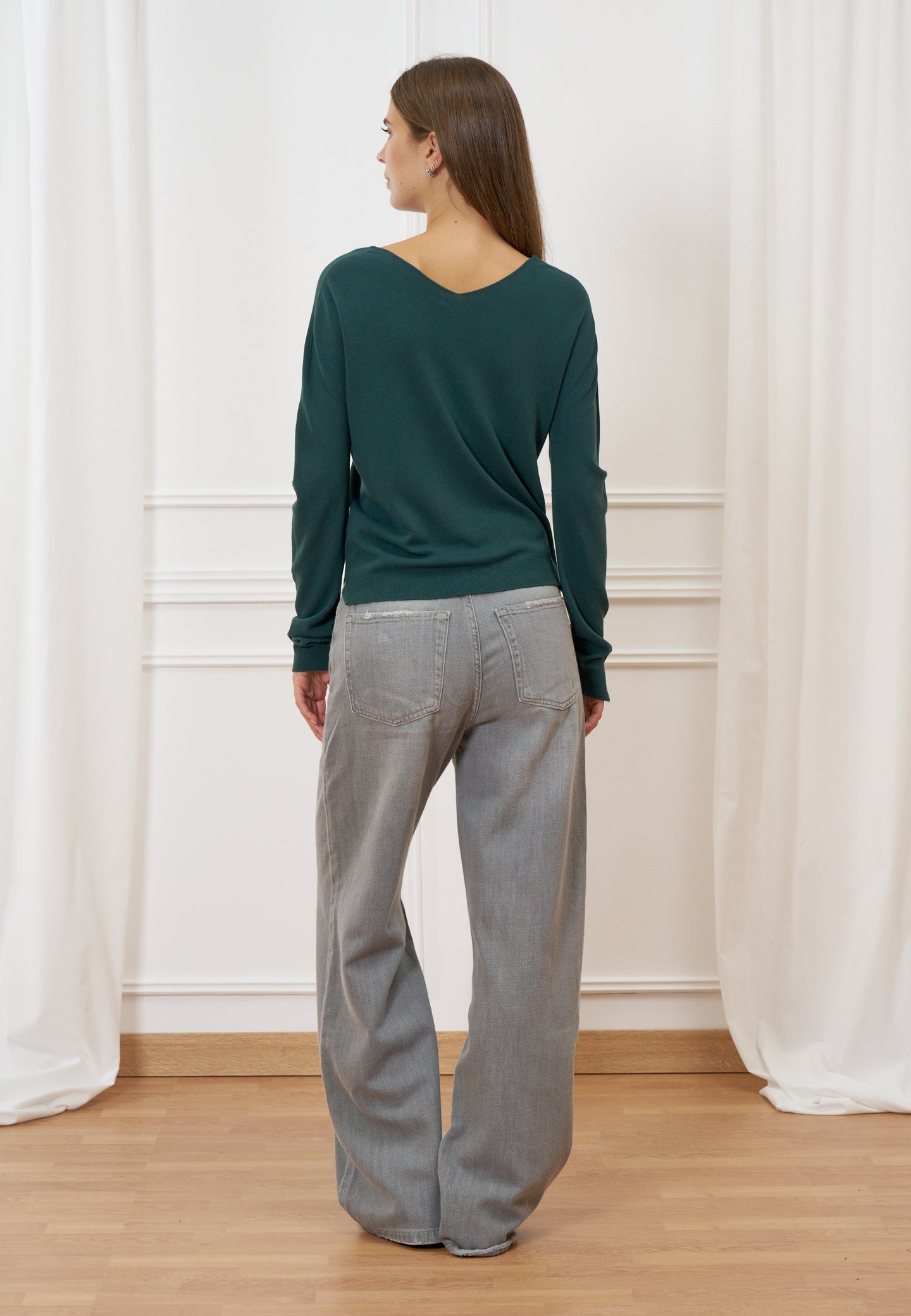 Maglia viscosa scollo a v