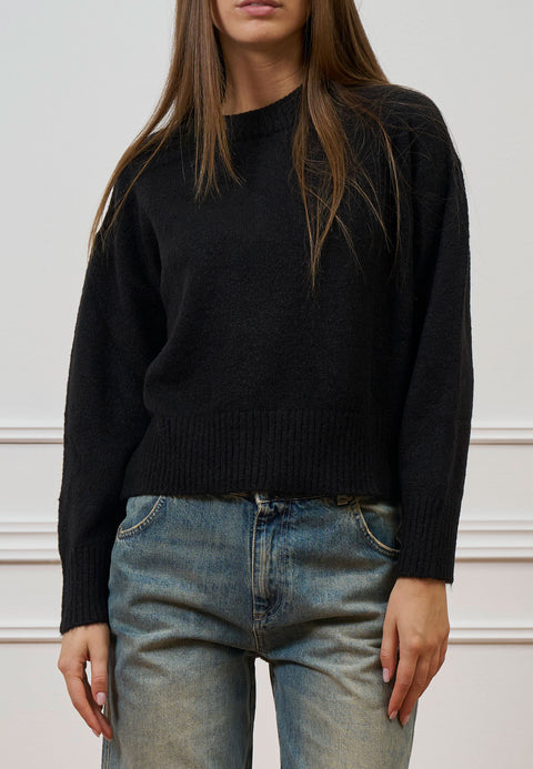 Maglione con profili a costine