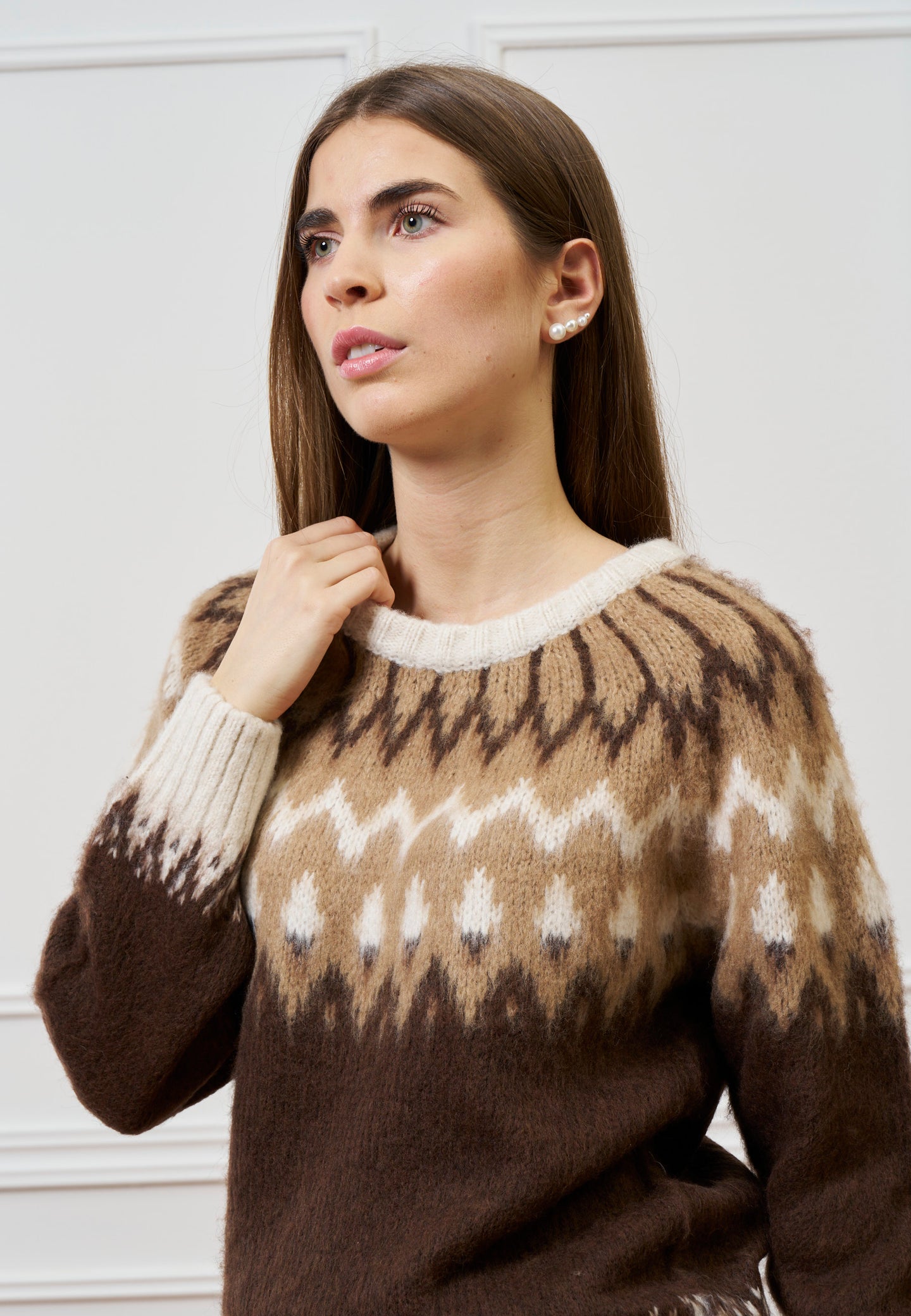 Maglione norvegese multicolore