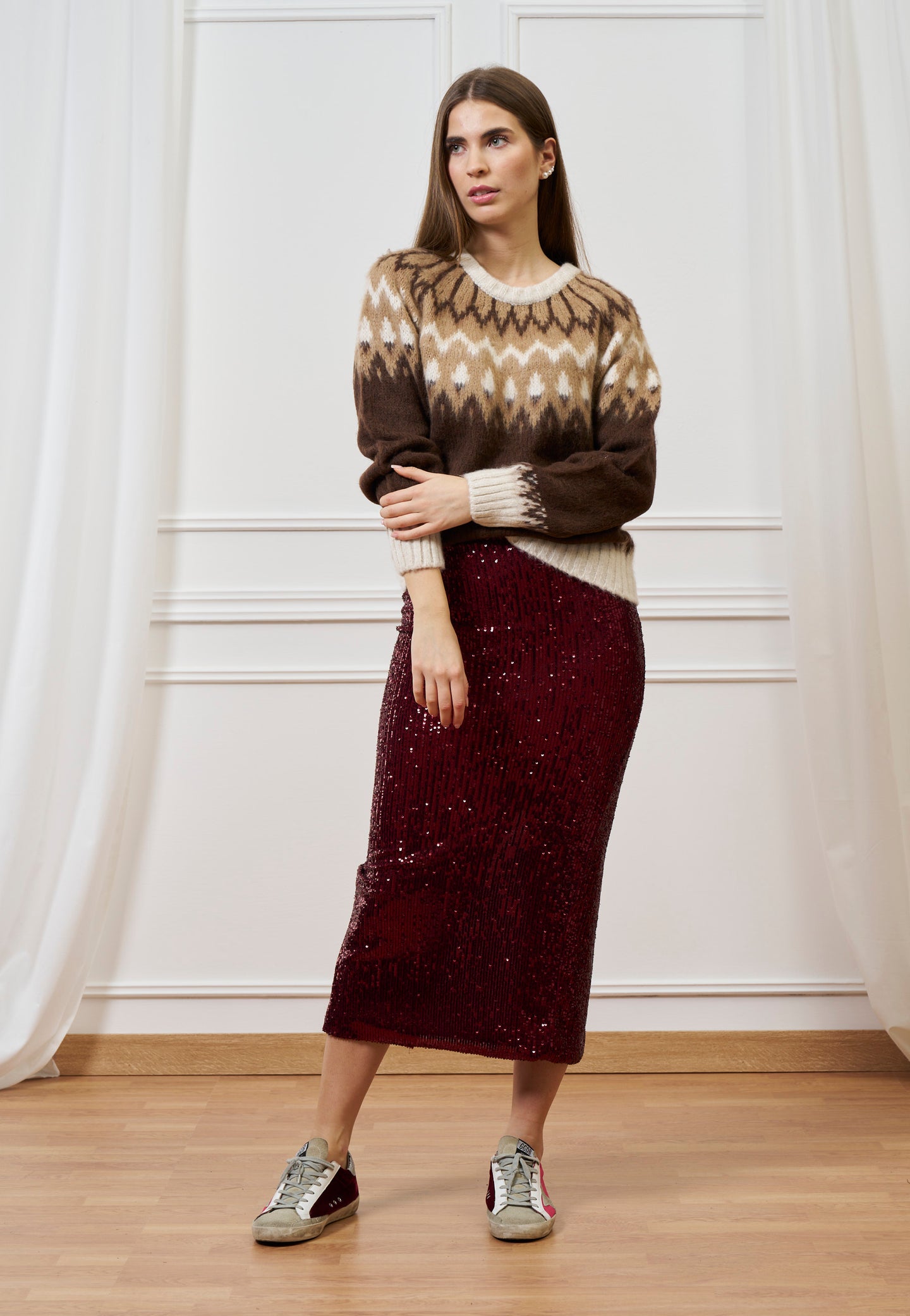 Maglione norvegese multicolore