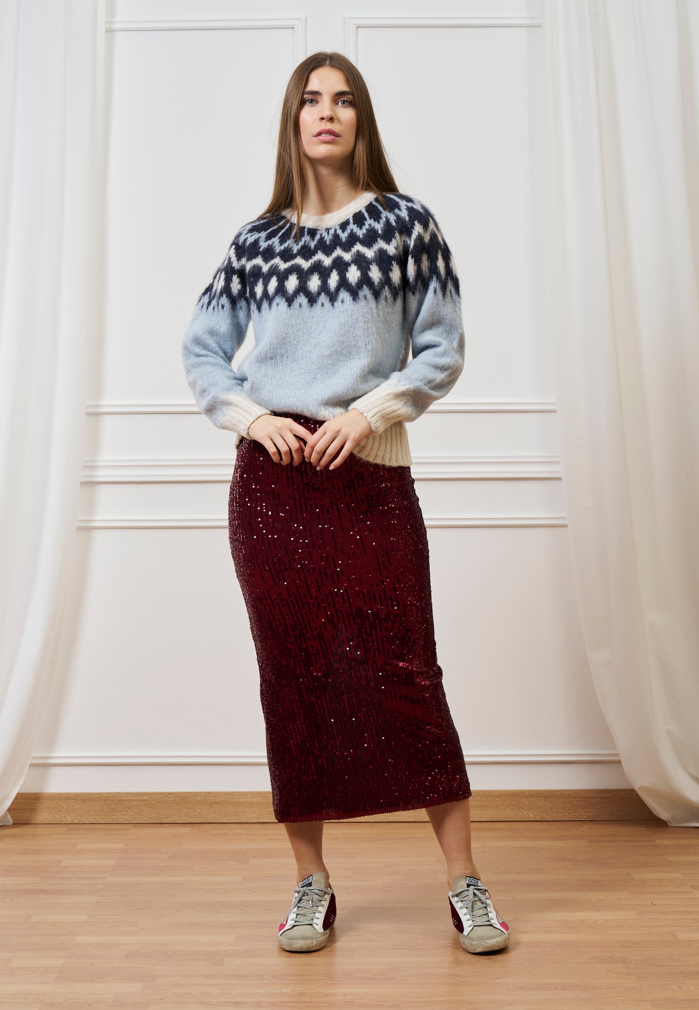 Maglione norvegese multicolore