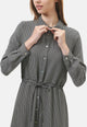 Vestito lungo chemisier pied de poule
