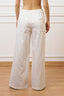 Pantalone ampio in cotone testurizzato - AVORIO