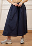 Pantalone gonna ampio in popeline - BLU